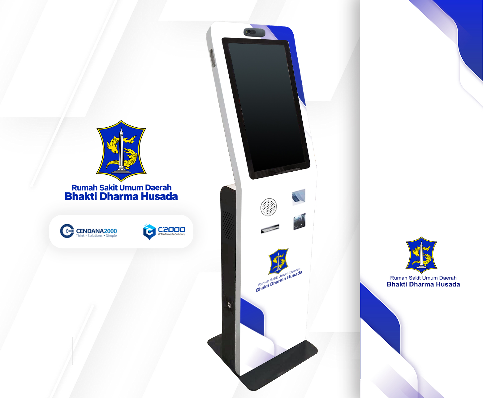 Mockup Desain KiosK Antrian RSU Bhakti Dharma Husada Surabaya